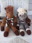 These alpaca friends are created from handspun yarns