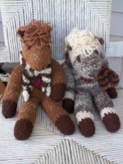 These alpaca friends are created from handspun yarns